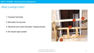 Safety Training : Risk Assessment & Management