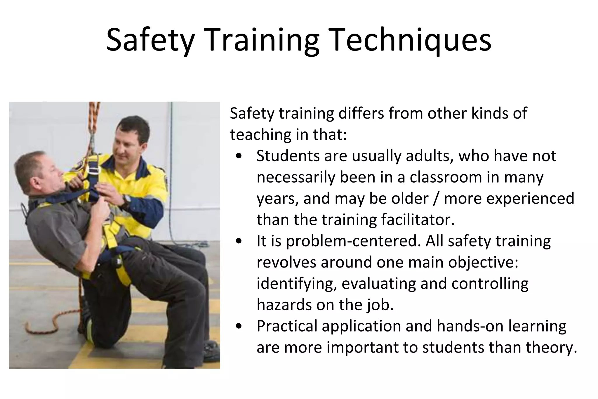 Safety Training Techniques 2017 | PPT