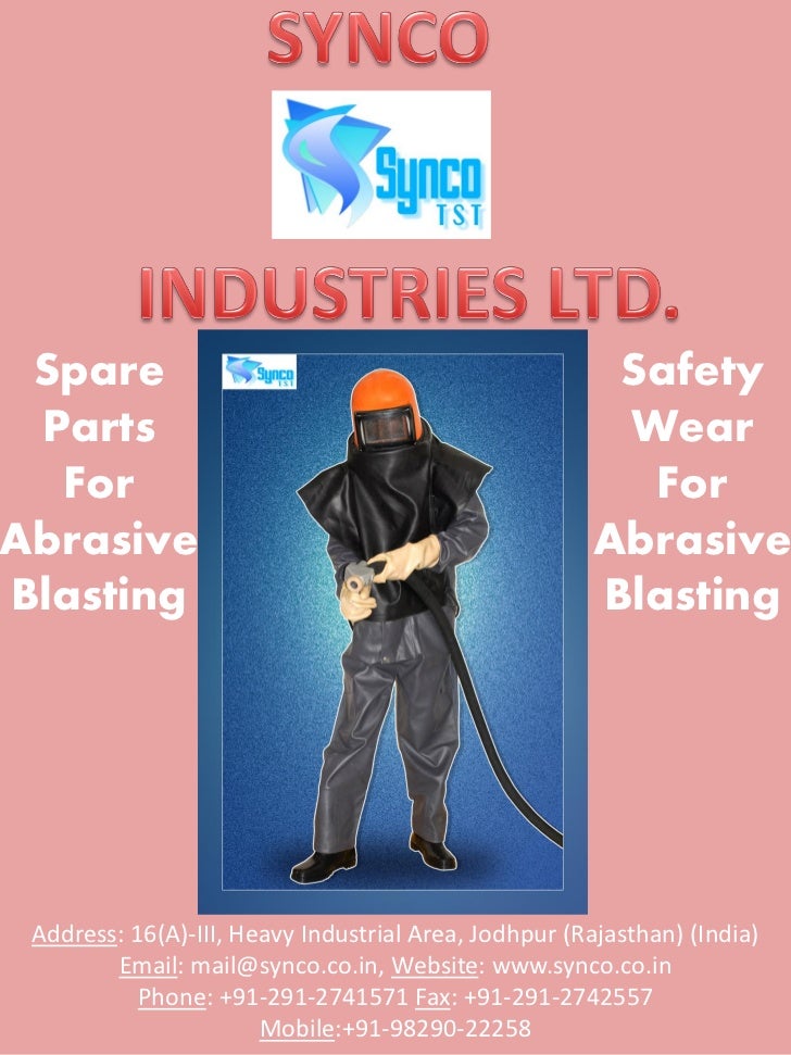 Shot Blasting/Sand Blasting Safety Wear and Spare Parts