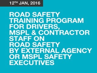 Mahindra Susten - Road Safety Week   
