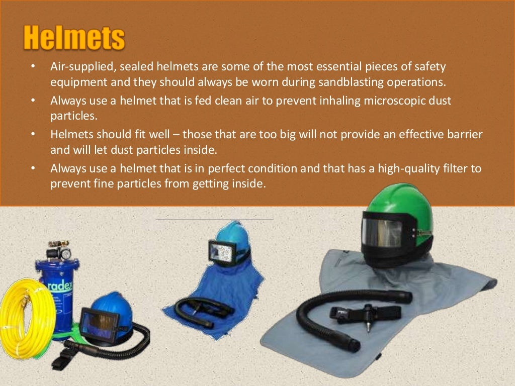 Safety while sandblasting