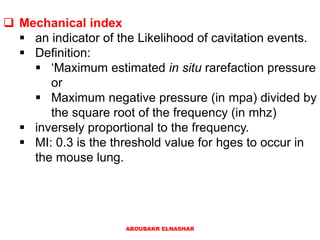 Mi Index ultrasound safety | PDF