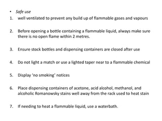 Safe use and storage of chemical and reagents | PPTX