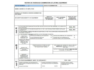 Lalg Form Safe use of lifting equipment leea | PDF