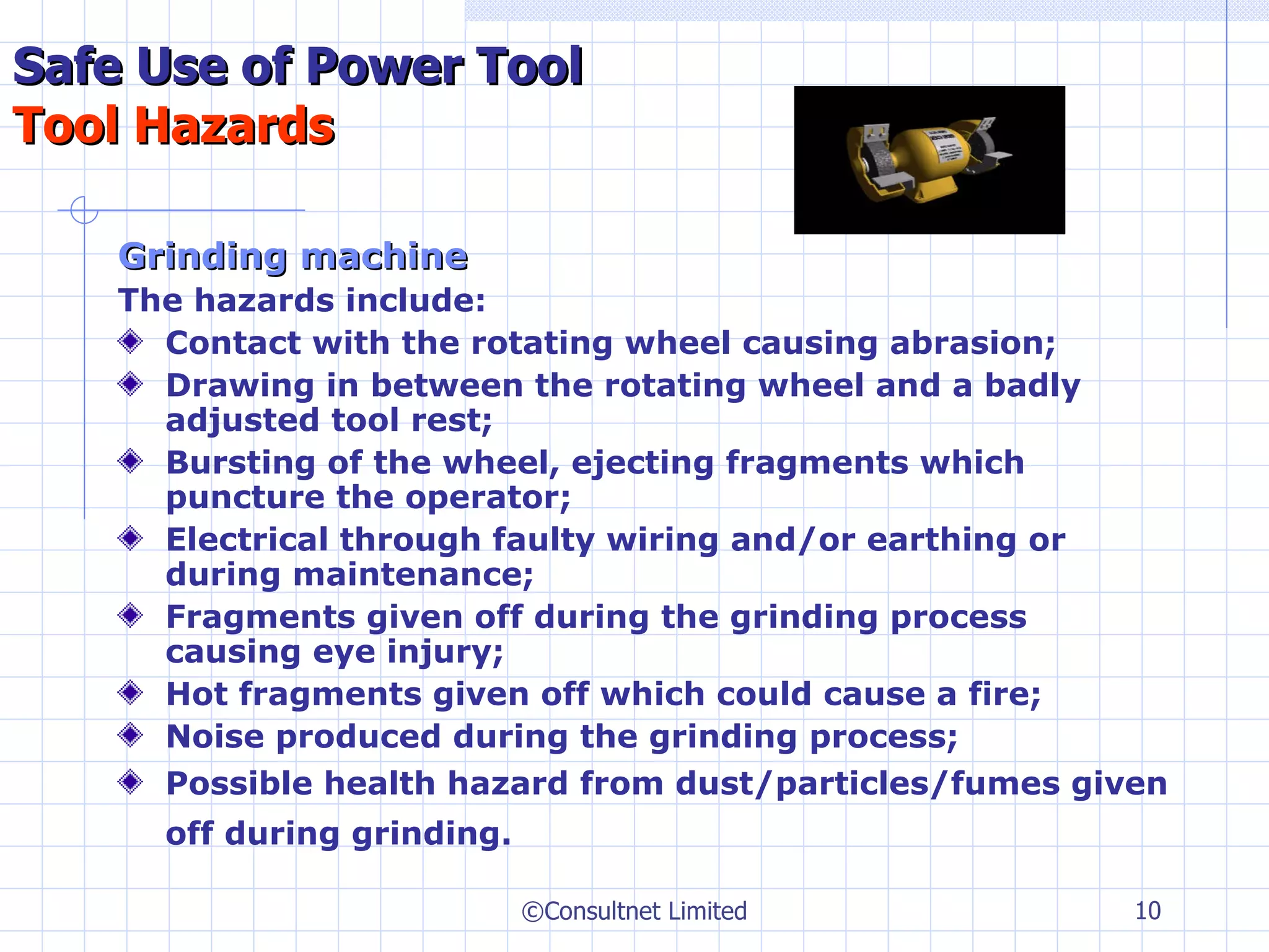 Power Tools Risks Safe use of power tools | PPT