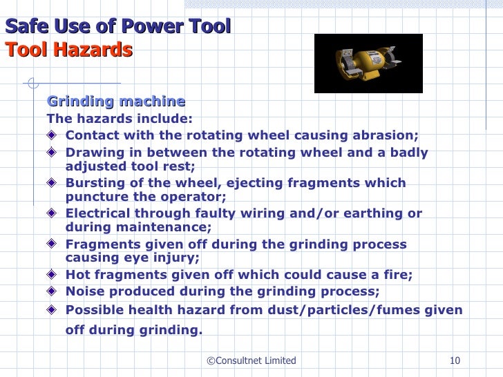 Safe use of power tools