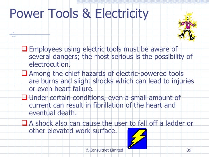 Safe use of power tools