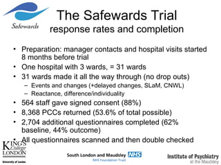 Safewards The Safewards Model and Trial: Reducing Conflict and Containment in ...