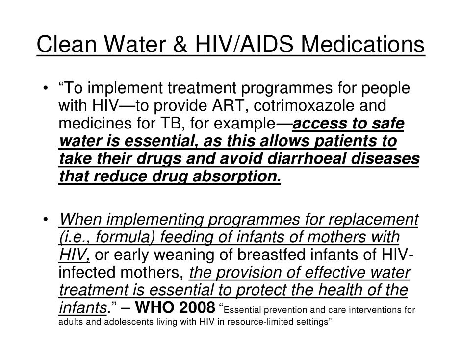 Safe Water & HIV/AIDS