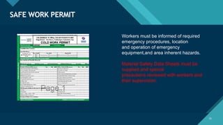 Safe Work Permits Training Slides in a Solar Power Plant | PPTX