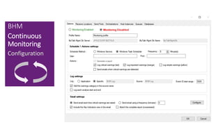 BHM
Continuous
Monitoring
Configuration
 