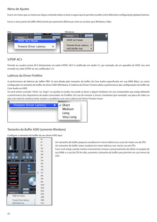 Manual da interface Focusrite Saffire Pro 14 