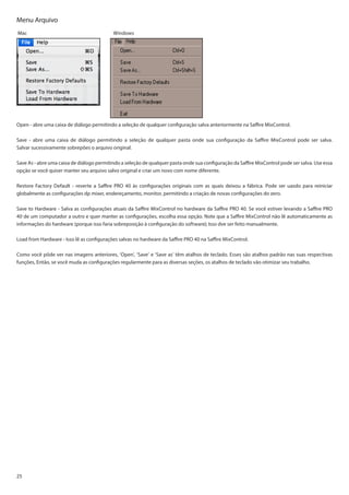Manual da Interface Saffire Pro 40 | PDF