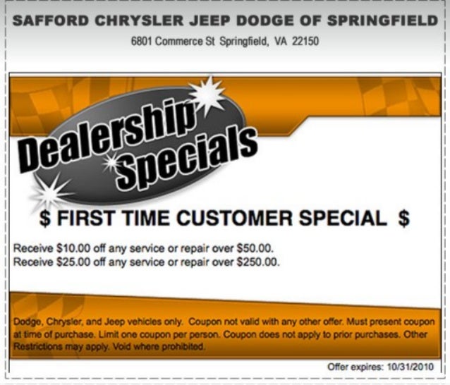 Safford Jeep Service and Repais Coupons 