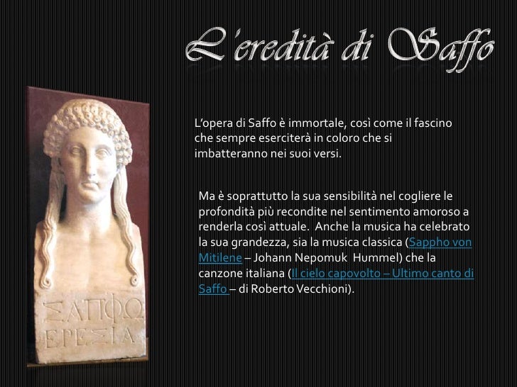 L Ultimo Canto Di Saffo Analisi