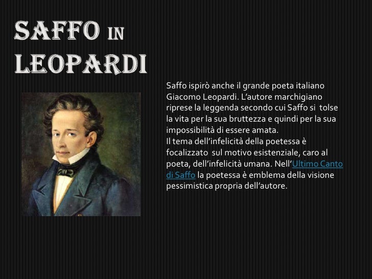 L Ultimo Canto Di Saffo Analisi