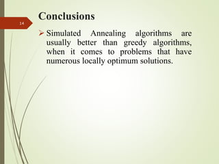 Simulated Annealing - A Optimisation Technique | PPTX