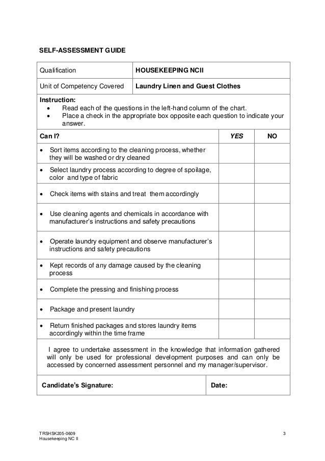 Sag housekeeping nc ii