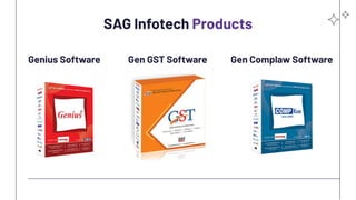 Sag Software SAG Infotech Product Include Tax, TDS, and GST Management Software | PDF