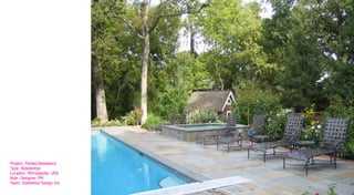 Project. Pohlad Residence
Type. Residential
Location. Minneapolis. USA
Role. Designer. PM
Team. Edelweiss Design Inc
 