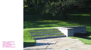 Project. Crosby Residence
Type. Residential
Location. Minneapolis. USA
Role. Designer. PM
Team. Edelweiss Design Inc
 