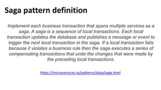 Saga about distributed business transactions in microservices world