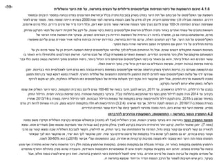 4.1.6‫וצפיפות‬ ‫כיסוי‬ ‫של‬ ‫ההשפעות‬ ‫סיכום‬‫אקליפטוסים‬‫בחורשה‬ ‫העצים‬ ‫על‬ ‫ודילולים‬,‫והשלולית‬ ‫היער‬ ‫תת‬ ‫על‬
‫עצי‬ ‫השפעת‬‫האקליפטוס‬‫ובחורשת‬ ‫בכלל‬ ‫נתניה‬ ‫בסביבת‬ ‫בשרון‬ ‫בפרט‬ ‫היער‬ ‫תת‬ ‫ועל‬ ‫סביבתם‬ ‫על‬‫הסרגנטים‬‫ובמספר‬ ‫היבטים‬ ‫במספר‬ ‫נבחנה‬ ‫בפרט‬
‫דרכים‬.‫חיובית‬ ‫שתרומתם‬ ‫לכך‬ ‫מובילה‬ ‫התוצאה‬.‫שנת‬ ‫לפני‬ ‫בחורשה‬ ‫הצומח‬ ‫מצב‬ ‫על‬ ‫מידע‬ ‫לנו‬ ‫אין‬2000‫מאד‬ ‫צפופה‬ ‫הייתה‬ ‫כשהיא‬.‫לאחר‬ ‫שנים‬ ‫מספר‬
‫לכ‬ ‫הופחתה‬ ‫העצים‬ ‫שצפיפות‬-100‫דופן‬ ‫יוצא‬ ‫מינים‬ ‫עושר‬ ‫שהראה‬ ‫הצומח‬ ‫סקר‬ ‫נערך‬ ‫לדונם‬ ‫עצים‬,‫נדירים‬ ‫מינים‬ ‫של‬ ‫נדיר‬ ‫ריכוז‬ ‫וכלל‬,‫אדומים‬ ‫מינים‬ ‫כולל‬.
‫חורשות‬ ‫הכוללים‬ ‫נתניה‬ ‫באזור‬ ‫אתרים‬ ‫עשרה‬ ‫של‬ ‫נתונים‬ ‫השוואת‬‫אקליפטוסים‬‫שונות‬ ‫כיסוי‬ ‫ברמות‬,‫ומרחק‬ ‫הקרקע‬ ‫תנאי‬ ‫של‬ ‫ידועה‬ ‫חוקיות‬ ‫של‬ ‫רקע‬ ‫על‬
‫מהים‬,‫כן‬ ‫גם‬ ‫נבחנה‬ ‫שהשפעתם‬,‫רב‬ ‫בחינה‬ ‫אפשרה‬‫גורמית‬‫השונים‬ ‫הגורמים‬ ‫בין‬ ‫הדדיות‬ ‫השפעות‬ ‫של‬,‫של‬ ‫הכיסוי‬ ‫אחוז‬ ‫השפעת‬ ‫את‬ ‫ובעיקר‬
‫האקליפטוסים‬‫היער‬ ‫תת‬ ‫על‬.‫האלה‬ ‫הנתונים‬ ‫רקע‬ ‫ועל‬,‫בחורשה‬ ‫מדידות‬ ‫ערכנו‬,‫שאפשרו‬ ‫עליהם‬ ‫עצים‬ ‫וספירת‬ ‫אוויר‬ ‫צילומי‬ ‫וכניתוח‬ ‫ישירות‬ ‫כמדידות‬
‫הסקר‬ ‫בעת‬ ‫שהיה‬ ‫החורשה‬ ‫המצב‬ ‫התמקדות‬ ‫וגם‬ ‫הזמן‬ ‫ציר‬ ‫על‬ ‫תהליכים‬ ‫בחינת‬.
‫שונים‬ ‫דגשים‬ ‫מתקבלים‬ ‫השונות‬ ‫בשיטות‬,‫שלכיסוי‬ ‫לכך‬ ‫מובילים‬ ‫הניתוחים‬ ‫כל‬ ‫אבל‬‫אקליפטוסים‬‫על‬ ‫והן‬ ‫מינים‬ ‫עושר‬ ‫על‬ ‫הן‬ ‫חיובית‬ ‫השפעה‬ ‫קיימת‬
‫הנדירים‬ ‫מהמינים‬ ‫ניכר‬ ‫חלק‬ ‫של‬ ‫ומיקומם‬ ‫המצאותם‬.‫מרחבי‬ ‫מבט‬ ‫של‬ ‫קבלה‬ ‫מאפשרת‬ ‫האתרים‬ ‫השוואת‬.‫הסרג‬ ‫חורשת‬'‫בו‬ ‫האתר‬ ‫היא‬ ‫מלכתחילה‬ ‫נטים‬
‫ביותר‬ ‫הגדול‬ ‫הוא‬ ‫המינים‬ ‫עושר‬,‫כיסוי‬ ‫בו‬ ‫האתר‬ ‫גם‬ ‫והוא‬‫האקליפטוסים‬‫ביותר‬ ‫הגדול‬ ‫היה‬ ‫וצפיפותם‬.‫כבר‬ ‫כולו‬ ‫כמעט‬ ‫נעשה‬ ‫החורשה‬ ‫מתוך‬ ‫הנתונים‬ ‫ניתוח‬
‫יחסית‬ ‫גבוהות‬ ‫צפיפות‬ ‫ברמות‬,‫האלו‬ ‫הרמות‬ ‫בתוך‬ ‫עדין‬ ‫וכיול‬ ‫דיוק‬ ‫הם‬ ‫בו‬ ‫ההבדלים‬ ‫ומציאת‬.
‫שכיסוי‬ ‫הראתה‬ ‫בשרון‬ ‫החורף‬ ‫בריכות‬ ‫בין‬ ‫שערכנו‬ ‫ההשוואה‬ ‫גם‬‫אקליפטוסים‬‫בינונית‬ ‫בצפיפות‬-‫הוא‬ ‫גבוהה‬‫בבריכות‬ ‫החי‬ ‫לאוכלוסיית‬ ‫חיובי‬ ‫גורם‬.‫יתכן‬
‫עלוות‬ ‫של‬ ‫ידני‬ ‫שגירוף‬‫האקליפטוסים‬‫החורף‬ ‫שלולית‬ ‫של‬ ‫החומציות‬ ‫ולהפחתת‬ ‫החמצון‬ ‫לרמת‬ ‫לתרום‬ ‫עשוי‬.‫חמצון‬ ‫רמת‬ ‫בין‬ ‫קשר‬ ‫דווקא‬ ‫נמצא‬ ‫לכאורה‬
‫המינים‬ ‫מרבית‬ ‫להמצאות‬ ‫נמוכה‬,‫של‬ ‫אחרות‬ ‫תועלות‬ ‫דרך‬ ‫עקיף‬ ‫היה‬ ‫שהקשר‬ ‫יתכן‬ ‫אבל‬‫האקליפטוסים‬‫החלקית‬ ‫ההצללה‬ ‫כמו‬,‫לגירוף‬ ‫מקום‬ ‫יש‬ ‫ולכן‬
‫בקרקע‬ ‫לפגיעה‬ ‫יגרום‬ ‫שלא‬ ‫באופן‬ ‫העלווה‬.
‫הדילולים‬ ‫על‬ ‫במבט‬,‫הדילולים‬‫הראשונים‬,‫עד‬2011,‫של‬ ‫בטווח‬ ‫חיובי‬ ‫למצב‬ ‫הביאו‬100-60‫המקומות‬ ‫במרבית‬ ‫לדונם‬ ‫עצים‬.‫היער‬ ‫כיסוי‬‫עצמו‬ ‫את‬ ‫השלים‬
‫עד‬ ‫בקירוב‬2014‫קק‬ ‫בהמלצת‬ ‫שהתבטא‬ ‫כפי‬ ‫נוסף‬ ‫מתון‬ ‫לדילול‬ ‫מקום‬ ‫והיה‬"‫ל‬,‫יחסית‬ ‫גבוהה‬ ‫צפיפות‬ ‫בהם‬ ‫שנותרה‬ ‫במקומות‬ ‫ובעיקר‬.‫החזק‬ ‫הדילול‬
‫ב‬ ‫שבוצע‬ ‫במיוחד‬-2015,‫הגבוהות‬ ‫הדילול‬ ‫עוצמות‬ ‫של‬ ‫במקומות‬ ‫עצים‬ ‫ולהתייבשות‬ ‫דילול‬ ‫לעקת‬ ‫גרם‬.‫ב‬ ‫בצורת‬ ‫הייתה‬ ‫הדילול‬ ‫לפני‬-2013/14‫ואחריו‬
‫ב‬ ‫נוספת‬ ‫בצורת‬-2016/17.‫הדילול‬ ‫לעקת‬ ‫הוסיפו‬ ‫הן‬,‫שראינו‬ ‫כפי‬ ‫אך‬(3.2.4)‫עצמן‬ ‫היובש‬ ‫בתקופות‬ ‫חלה‬ ‫לא‬ ‫ההתייבשות‬,‫גורם‬ ‫רק‬ ‫להיות‬ ‫עשויות‬ ‫היו‬ ‫והן‬
‫מסייע‬.‫כיום‬ ‫שהיא‬ ‫כפי‬ ‫היער‬ ‫צפיפות‬,‫הנדירים‬ ‫המינים‬ ‫עושר‬ ‫ריכוז‬ ‫של‬ ‫קיומו‬ ‫להמשך‬ ‫מהרצוי‬ ‫נמוכה‬ ‫הינה‬.
4.2‫בחורשה‬ ‫הנטוי‬ ‫החמציץ‬–‫התפשטותו‬,‫להדברתו‬ ‫והדרכים‬ ‫השפעותיו‬
‫הנטוי‬ ‫החמציץ‬ ‫תפוצת‬‫השטח‬ ‫במערב‬ ‫בעיקר‬ ‫היא‬ ‫בחורשה‬,‫השלולית‬ ‫סביב‬(‫בתוכה‬ ‫לא‬ ‫אבל‬)‫שבסיסו‬ ‫ובמשולש‬‫השלולית‬ ‫בקרבת‬‫וקדקדו‬‫צפונה‬ ‫משם‬
(‫מפה‬7.)‫הלחות‬ ‫שתנאי‬ ‫יתכן‬,‫מהקיץ‬ ‫בחלק‬ ‫לאורך‬ ‫בקרקע‬ ‫ורטיבות‬ ‫חרסיתית‬ ‫יותר‬ ‫קרקע‬(‫שם‬ ‫שנעשו‬ ‫מעמיקות‬ ‫עפר‬ ‫עבודות‬ ‫וגם‬)‫אותו‬ ‫מעודדים‬.‫נמצא‬
‫גדול‬ ‫בסיס‬ ‫קוטר‬ ‫עם‬ ‫לעצים‬ ‫קשר‬ ‫גם‬ ‫לכאורה‬,‫הותיק‬ ‫ביער‬ ‫עוד‬ ‫התפתחותו‬ ‫על‬ ‫המרמז‬,‫לחילופין‬ ‫או‬,‫מרבי‬ ‫עץ‬ ‫קוטר‬ ‫נמצאו‬ ‫שבה‬ ‫השלולית‬ ‫לסביבת‬ ‫הקשר‬
‫גבוהים‬ ‫בסיס‬ ‫וקוטר‬.‫שיח‬ ‫ובני‬ ‫שיחים‬ ‫מיעוט‬ ‫של‬ ‫במקומות‬ ‫גדל‬ ‫שהוא‬ ‫לכך‬ ‫מתאם‬ ‫גם‬ ‫יש‬.‫ישיר‬ ‫הוא‬ ‫לכך‬ ‫שהקשר‬ ‫יתכן‬,‫שבאזור‬ ‫לכך‬ ‫הוא‬ ‫שהקשר‬ ‫או‬
‫אחרות‬ ‫או‬ ‫קרקעיות‬ ‫מסיבות‬ ‫מעוצה‬ ‫ולא‬ ‫עשבוני‬ ‫הוא‬ ‫היער‬ ‫תת‬ ‫צומח‬ ‫תפוצתו‬.‫עפ‬ ‫התפשטותו‬ ‫קצב‬"‫אבישר‬ ‫י‬(2018‫ב‬)‫הוא‬30-60%‫לשנה‬.
‫זה‬ ‫באזור‬ ‫במקומות‬ ‫מתפשט‬ ‫החמציץ‬,‫נוספים‬ ‫במקומות‬ ‫גם‬ ‫מוגבלת‬ ‫ובמידה‬.‫מונע‬ ‫ואף‬ ‫מתחרה‬ ‫שהוא‬ ‫נראה‬ ‫מהשטח‬ ‫ניכר‬ ‫חלק‬ ‫מכסה‬ ‫שהחמציץ‬ ‫במקומות‬
‫נוספים‬ ‫צמחים‬ ‫של‬ ‫צימוח‬.‫והשרדות‬ ‫התבססות‬ ‫שמאפשרות‬ ‫לו‬ ‫שיש‬ ‫יחסית‬ ‫עמוקות‬ ‫בפקעיות‬ ‫הוא‬ ‫יתרונו‬,‫ומתפרש‬ ‫החורף‬ ‫בתחילת‬ ‫מציץ‬ ‫שהוא‬ ‫והעובדה‬
‫אחרים‬ ‫מינים‬ ‫של‬ ‫והצצה‬ ‫נביטה‬ ‫על‬ ‫ומקשה‬ ‫שטחים‬ ‫על‬.‫בחורשה‬ ‫החמציץ‬ ‫כיסוי‬ ‫להפחתת‬ ‫לפעול‬ ‫שיש‬ ‫ברור‬.‫פולש‬ ‫כצמח‬ ‫לעצרו‬ ‫שיש‬ ‫כיוון‬ ‫זאת‬,‫אבל‬
‫בעיקר‬,‫זו‬ ‫בחורשה‬ ‫שנמצא‬ ‫והייחודי‬ ‫הנדיר‬ ‫הצומח‬ ‫הרכב‬ ‫על‬ ‫לשמור‬ ‫חשיבות‬ ‫שיש‬ ‫כיוון‬.
-59-
 