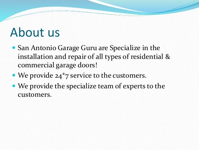 San Antonio Garage Door Service