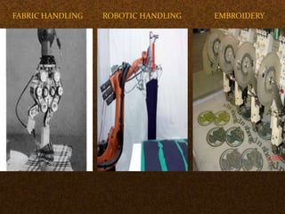 FABRIC HANDLING ROBOTIC HANDLING EMBROIDERY
 