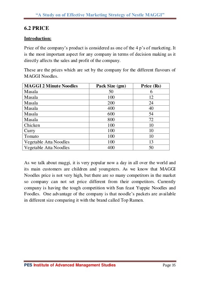 marketing strategy of maggi pdf