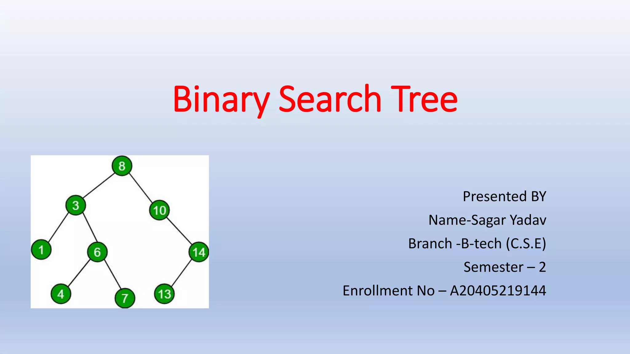 Binary Search Tree | PPTX