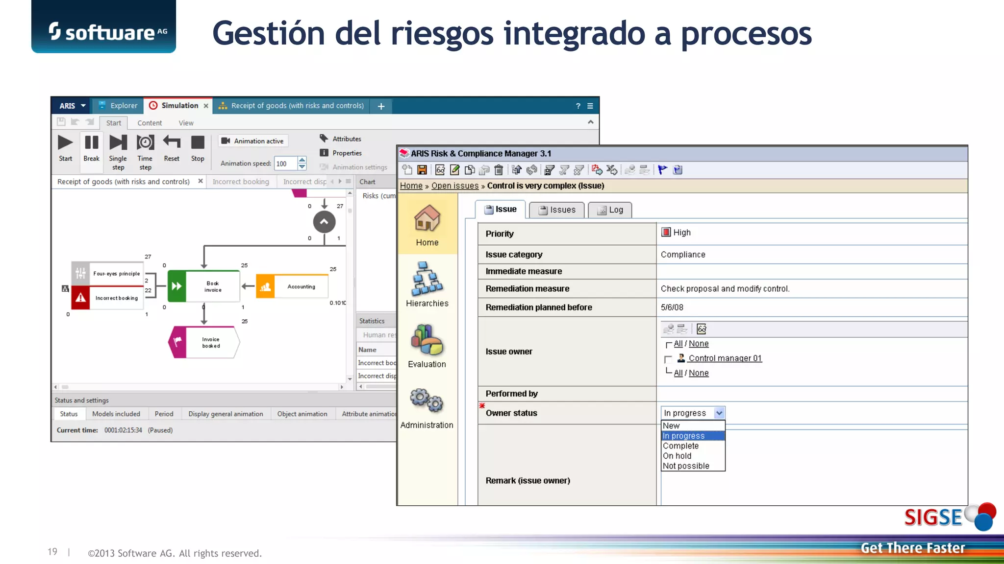 ©2013 Software AG. All rights reserved.19 |
Gestión del riesgos integrado a procesos
 