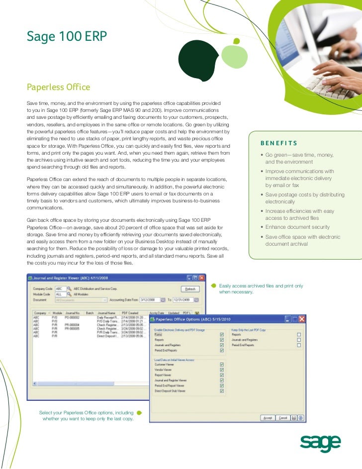 Sage 100 Paperless Office