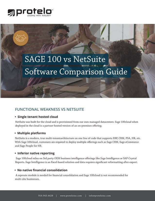SAGE 100 vs NetSuite Software Comparison Guide PDF