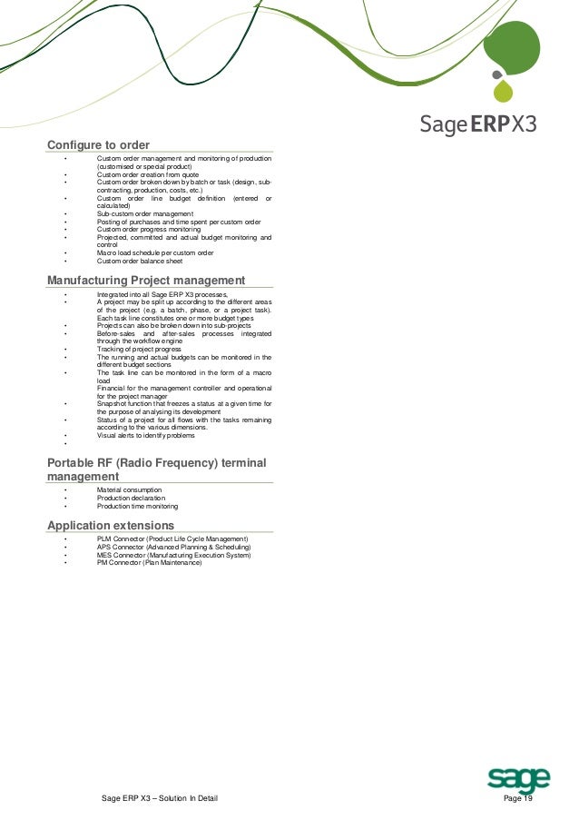 sage erp x3 consulting and implementation services in projected balance sheet definition