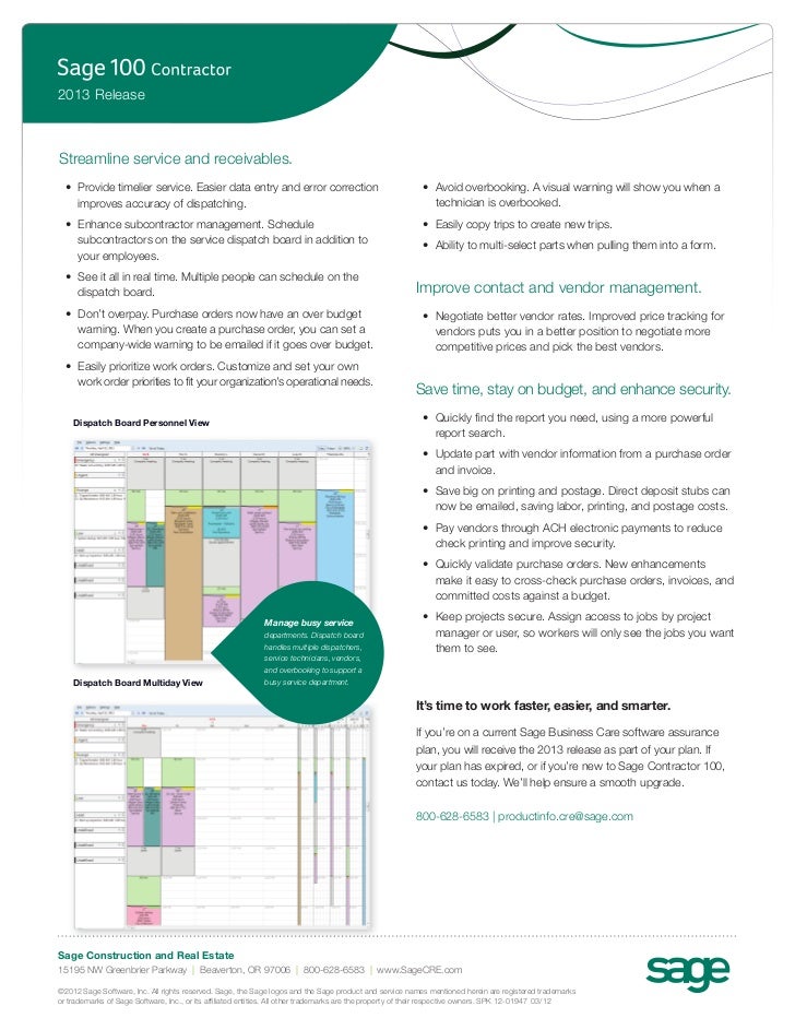 Sage 100 Contractor