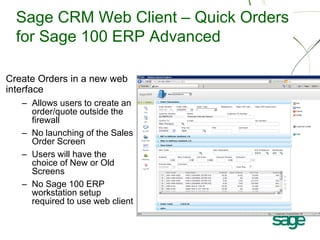 Application-Aware CRM
• Sage CRM and MS Outlook synchronization for Tasks
  and Appointments, contacts and emails
   – Com...