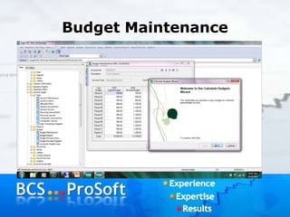 Budget Maintenance
 