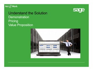 Understand the Solution
Demonstration
Pricing
Value Proposition
 