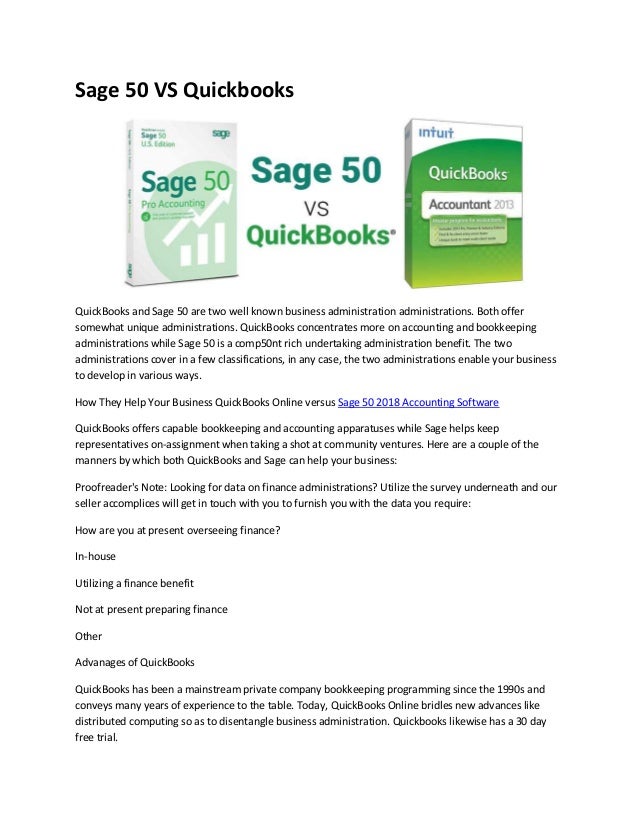 Sage 50 vs quickbooks