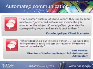 Automated communication

 