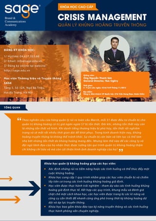 Sage_crisis management course