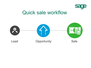 Lead Opportunity Sale
Quick sale workflow
 