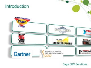Introduction Multi-Award Winning Sage CRM 