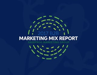 Sagefrog Marketing Group has conducted this marketing mix survey for ten years.
The purpose of the survey is to provide a ...
