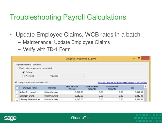 sage inspire tour sage 50 canadian payroll tips and tricks calculating taxes for payroll