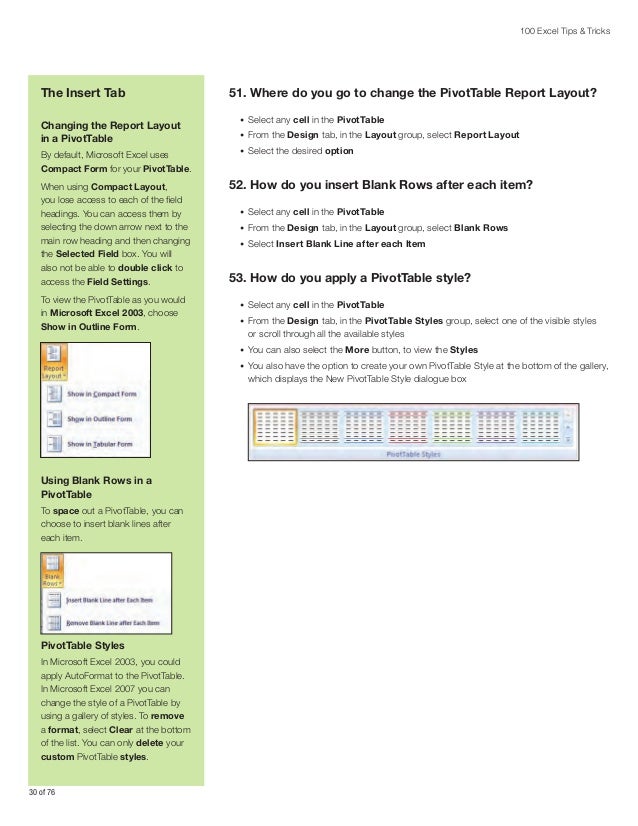 Excel Tips Tricks