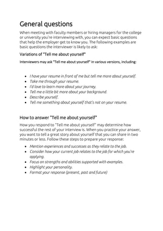 SAGE interview questions for Asst. Professor | PDF