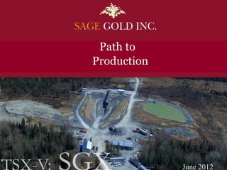 Path to
Production




             June 2012
 