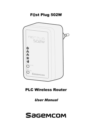 F@st Plug 502W
PLC Wireless Router
User Manual
 